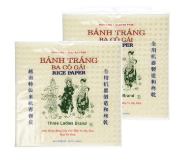 Three Ladies Brand Spring Roll Rice Paper Wrapper Square, 22cm Bánh Tráng